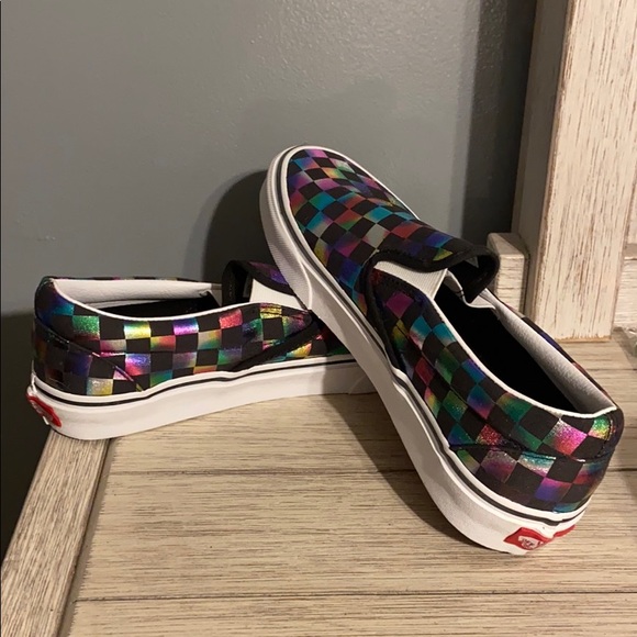 checkered vans colored